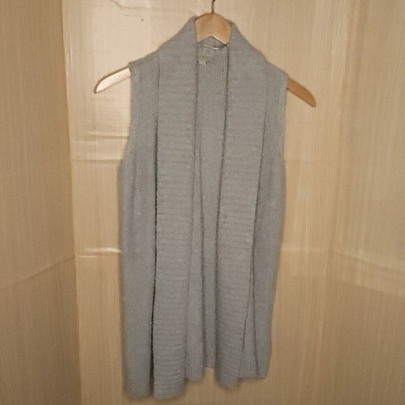 Loft Soft Grey Textured Sweater Vest Small - Picture 1 of 5